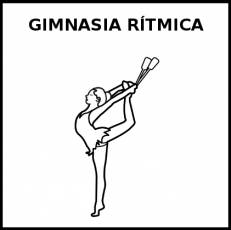 GIMNASIA RÍTMICA - Pictograma (blanco y negro)