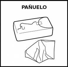 PAÑUELO (PAPEL) - Pictograma (blanco y negro)