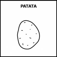 PATATA - Pictograma (blanco y negro)