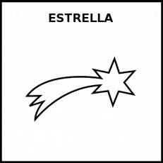 ESTRELLA (NAVIDAD) - Pictograma (blanco y negro)