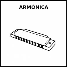 ARMÓNICA - Pictograma (blanco y negro)