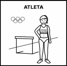 ATLETA - Pictograma (blanco y negro)