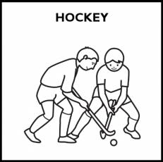 HOCKEY - Pictograma (blanco y negro)