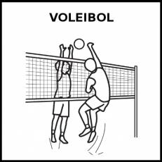 VOLEIBOL - Pictograma (blanco y negro)