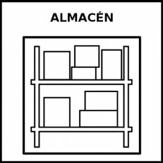ALMACÉN - Pictograma (blanco y negro)