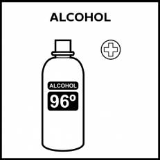 ALCOHOL - Pictograma (blanco y negro)