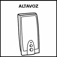 ALTAVOZ - Pictograma (blanco y negro)