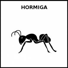 HORMIGA - Pictograma (blanco y negro)