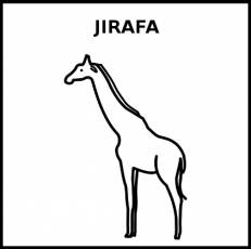 JIRAFA - Pictograma (blanco y negro)