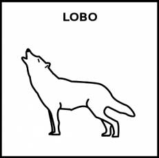LOBO - Pictograma (blanco y negro)
