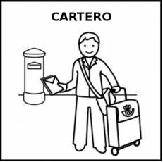 CARTERO - Pictograma (blanco y negro)