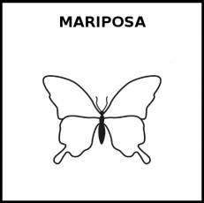 MARIPOSA - Pictograma (blanco y negro)