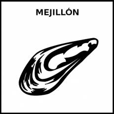 MEJILLÓN - Pictograma (blanco y negro)