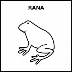 RANA - Pictograma (blanco y negro)