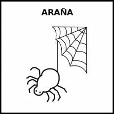 ARAÑA - Pictograma (blanco y negro)