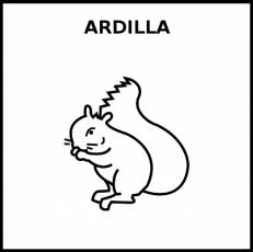 ARDILLA - Pictograma (blanco y negro)