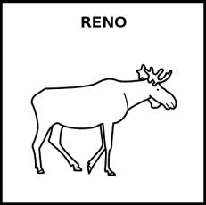 RENO - Pictograma (blanco y negro)