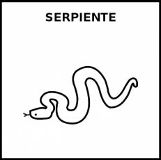 SERPIENTE - Pictograma (blanco y negro)