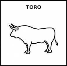 TORO - Pictograma (blanco y negro)