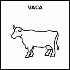 VACA - Pictograma (blanco y negro)