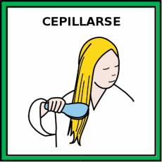 CEPILLARSE EL PELO - Pictograma (color)