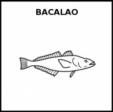 BACALAO (ANIMAL) - Pictograma (blanco y negro)