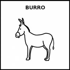 BURRO - Pictograma (blanco y negro)