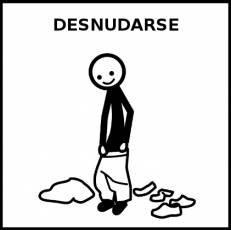 DESNUDARSE - Pictograma (blanco y negro)