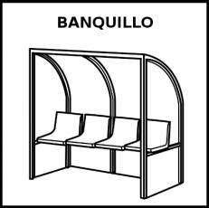 BANQUILLO - Pictograma (blanco y negro)