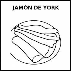 JAMÓN DE YORK - Pictograma (blanco y negro)