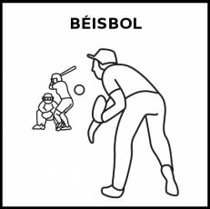 BÉISBOL - Pictograma (blanco y negro)
