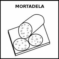 MORTADELA - Pictograma (blanco y negro)
