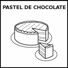 PASTEL DE CHOCOLATE - Pictograma (blanco y negro)