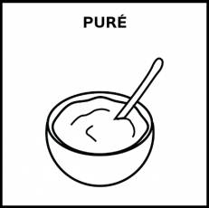 PURÉ - Pictograma (blanco y negro)