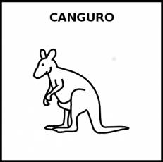 CANGURO - Pictograma (blanco y negro)