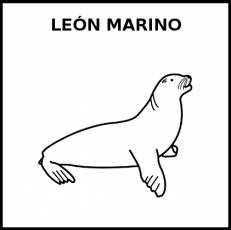 LEÓN MARINO - Pictograma (blanco y negro)
