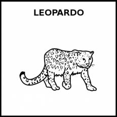 LEOPARDO - Pictograma (blanco y negro)