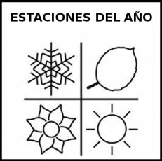ESTACIONES DEL AÑO - Pictograma (blanco y negro)