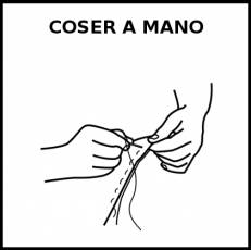 COSER A MANO - Pictograma (blanco y negro)