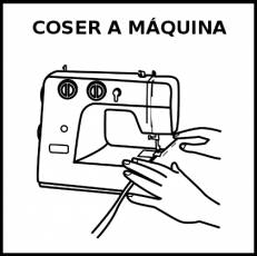COSER A MÁQUINA - Pictograma (blanco y negro)