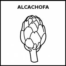 ALCACHOFA - Pictograma (blanco y negro)