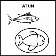 ATÚN (ALIMENTO) - Pictograma (blanco y negro)