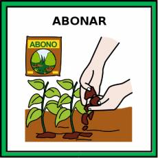 ABONAR (PLANTAS) - Pictograma (color)