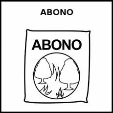 ABONO (PLANTAS) - Pictograma (blanco y negro)