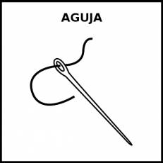 AGUJA - Pictograma (blanco y negro)