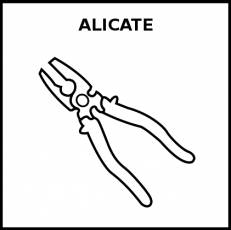 ALICATE - Pictograma (blanco y negro)