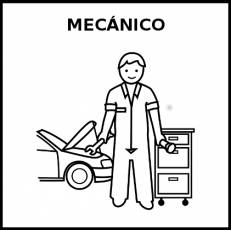 MECÁNICO - Pictograma (blanco y negro)