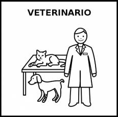 VETERINARIO - Pictograma (blanco y negro)