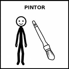 PINTOR - Pictograma (blanco y negro)