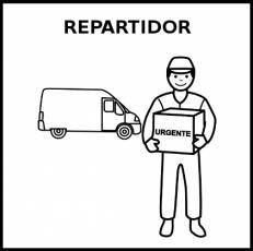 REPARTIDOR - Pictograma (blanco y negro)